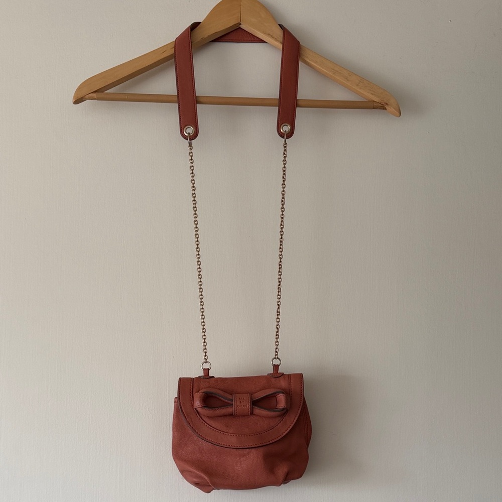 See By Chloe Tan Crossbody Bag with Bow and Chain